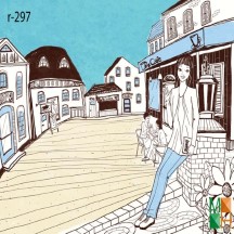 Tranh dán tường cho quán cafe R - 297